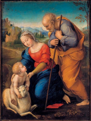 Raffaello, Sacra Famiglia con Agnello, Madrid, Museo Nazionale del Prado